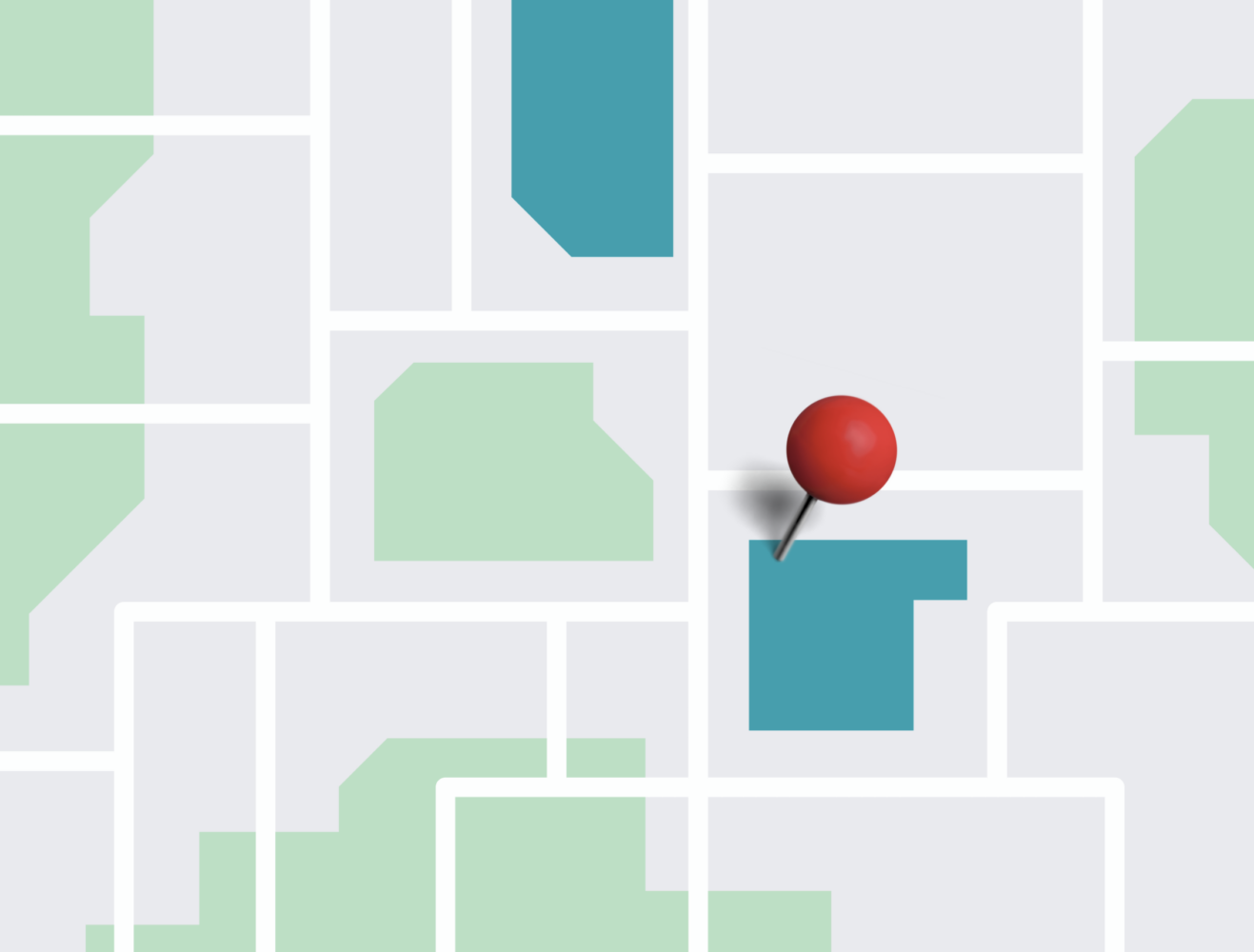 pin point icon placed on map